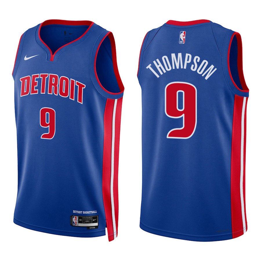 Detroit Pistons #9 Ausar Thompson Royal Blue Stitched Jersey