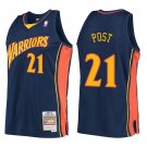 Golden State Warriors #21 Quinten Post Navy Throwback Stitched Jersey