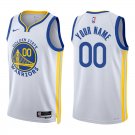 Golden State Warriors #00 Custom Name And Number White Stitched Jersey