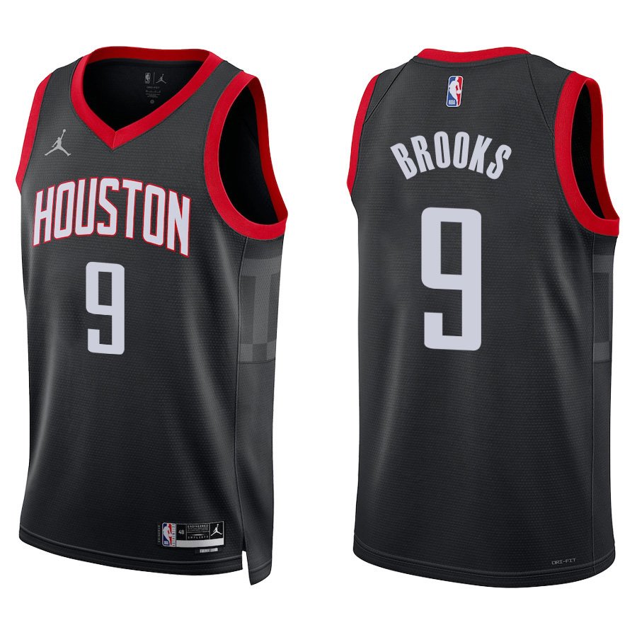 Houston Rockets #9 Dillon Brooks Black Statement Stitched Jersey