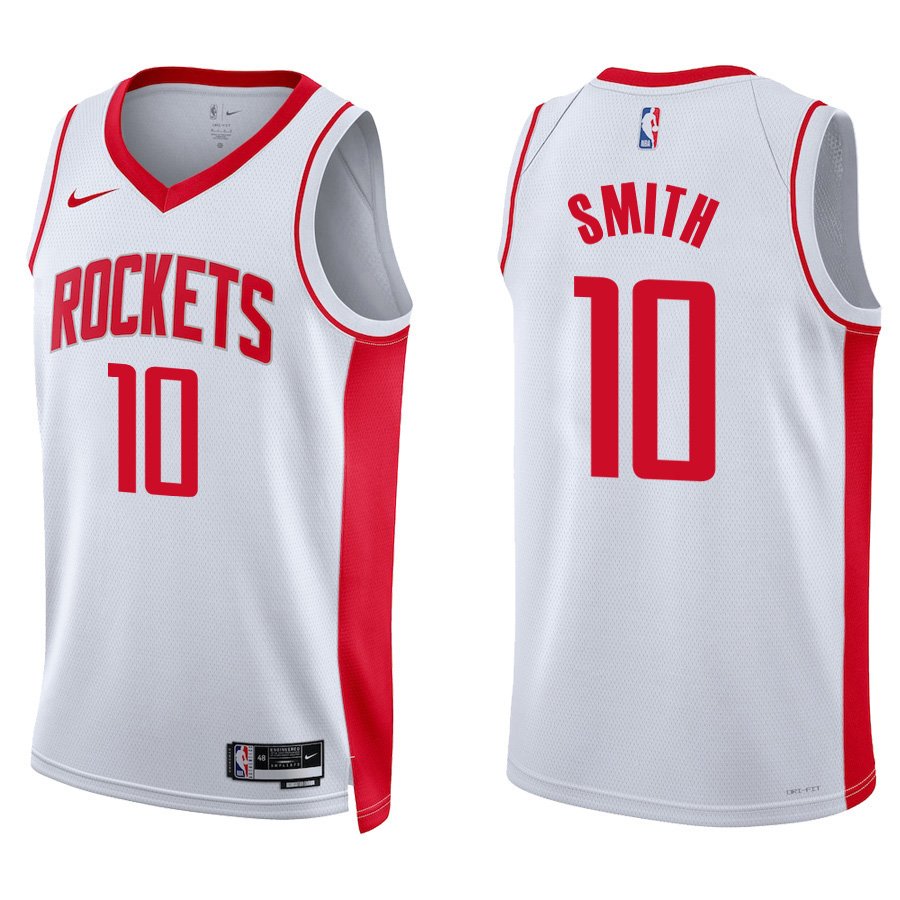 Houston Rockets #10 Jabari Smith White Stitched Jersey