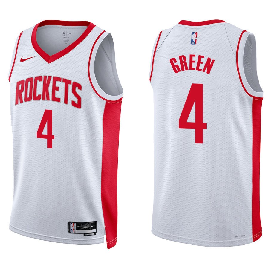 Houston Rockets #4 Jalen Green White Stitched Jersey
