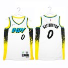 Indiana Pacers #0 Tyrese Haliburton White City Stitched Jersey