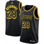 Los Angeles Lakers #28 Rui Hachimura Black Snake Stitched Jersey