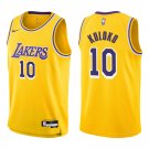 Los Angeles Lakers #10 Christian Koloko Gold Stitched Jersey