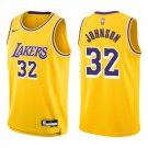 Los Angeles Lakers #32 Magic Johnson Gold Stitched Jersey
