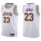 Los Angeles Lakers #23 LeBron James White Stitched Jersey