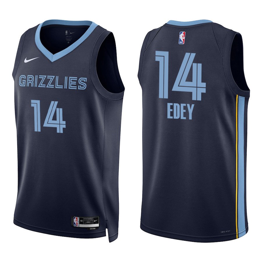 Memphis Grizzlies #14 Zach Edey Navy Stitched Jersey