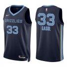 Memphis Grizzlies #33 Marc Gasol Navy Stitched Jersey