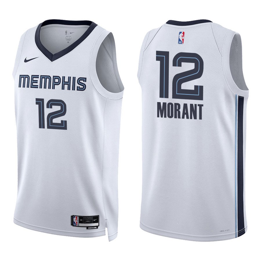 Memphis Grizzlies #12 Ja Morant White Stitched Jersey
