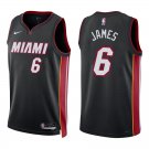 Miami Heat #6 LeBron James Black Stitched Jersey