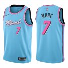 Miami Heat #7 Kel'el Ware Light Blue Stitched Jersey