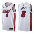 Miami Heat #6 LeBron James White Stitched Jersey