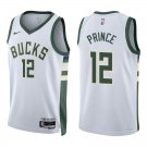 Milwaukee Bucks #12 Taurean Prince White Stitched Jersey