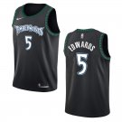 Minnesota Timberwolves #5 Anthony Edwards Black Throwback Stitched Jersey