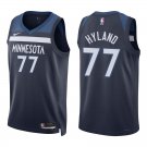 Minnesota Timberwolves #77 Bones Hyland Navy Stitched Jersey
