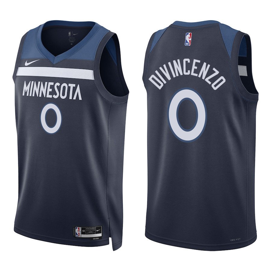 Minnesota Timberwolves #0 Donte DiVincenzo Navy Stitched Jersey