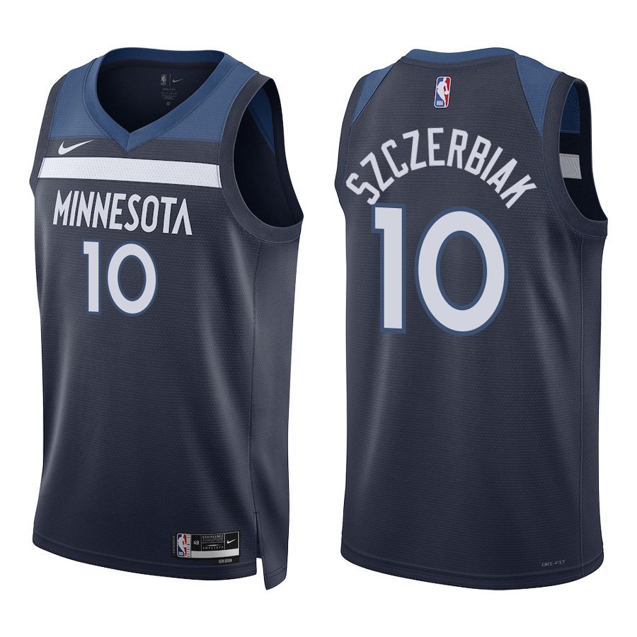 Minnesota Timberwolves #10 Wally Szczerbiak Navy Stitched Jersey
