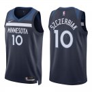 Minnesota Timberwolves #10 Wally Szczerbiak Navy Stitched Jersey