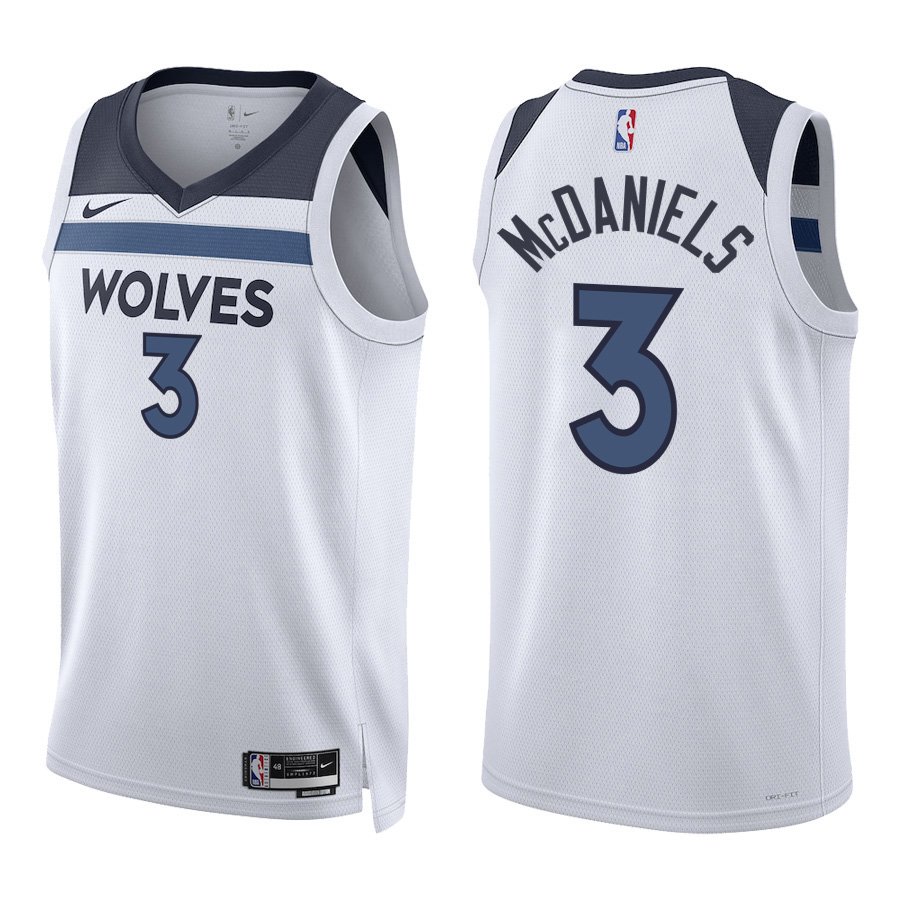 Minnesota Timberwolves #3 Jaden McDaniels White Stitched Jersey