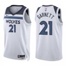 Minnesota Timberwolves #21 Kevin Garnett White Stitched Jersey