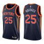 New York Knicks #25 Mikal Bridges Navy Stitched Jersey