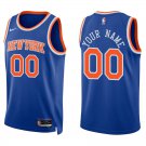New York Knicks #00 Custom Name And Number Royal Blue Stitched Jersey