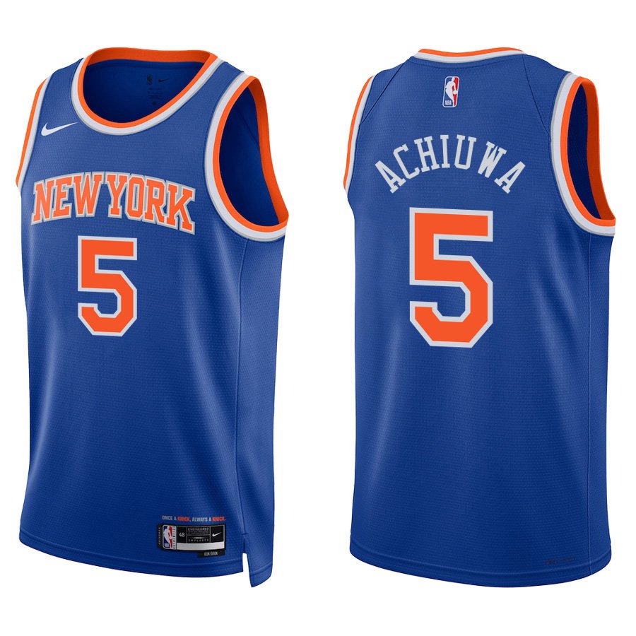 New York Knicks #5 Precious Achiuwa Royal Blue Stitched Jersey