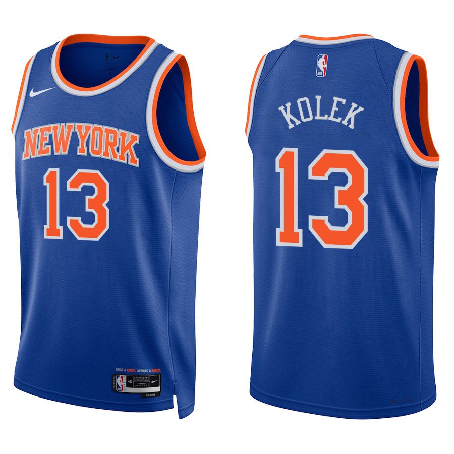 New York Knicks #13 Tyler Kolek Royal Blue Stitched Jersey