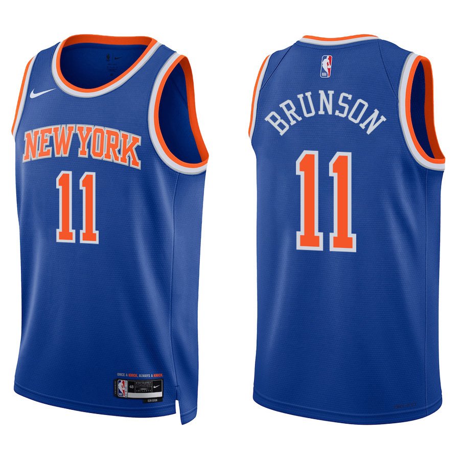 New York Knicks #11 Jalen Brunson Royal Blue Stitched Jersey