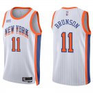 New York Knicks #11 Jalen Brunson White City Stitched Jersey