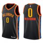 Oklahoma City Thunder #0 Russell Westbrook Navy City Stitched Jersey