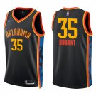 Oklahoma City Thunder #35 Kevin Durant Navy City Stitched Jersey