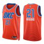 Oklahoma City Thunder #21 Aaron Wiggins Orange Stitched Jersey