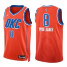 Oklahoma City Thunder #8 Jalen Williams Orange Stitched Jersey