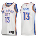 Oklahoma City Thunder #13 Ousmane Dieng White Stitched Jersey