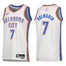 Oklahoma City Thunder #7 Chet Holmgren White Stitched Jersey