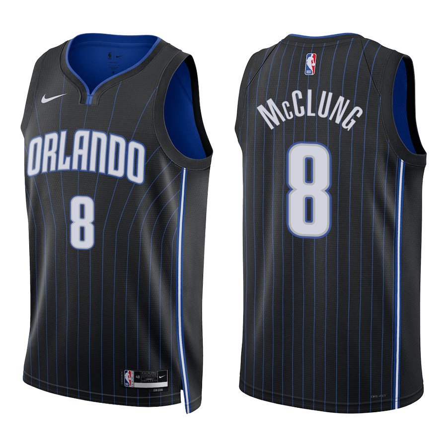Orlando Magic #8 Mac McClung Black Stitched Jersey