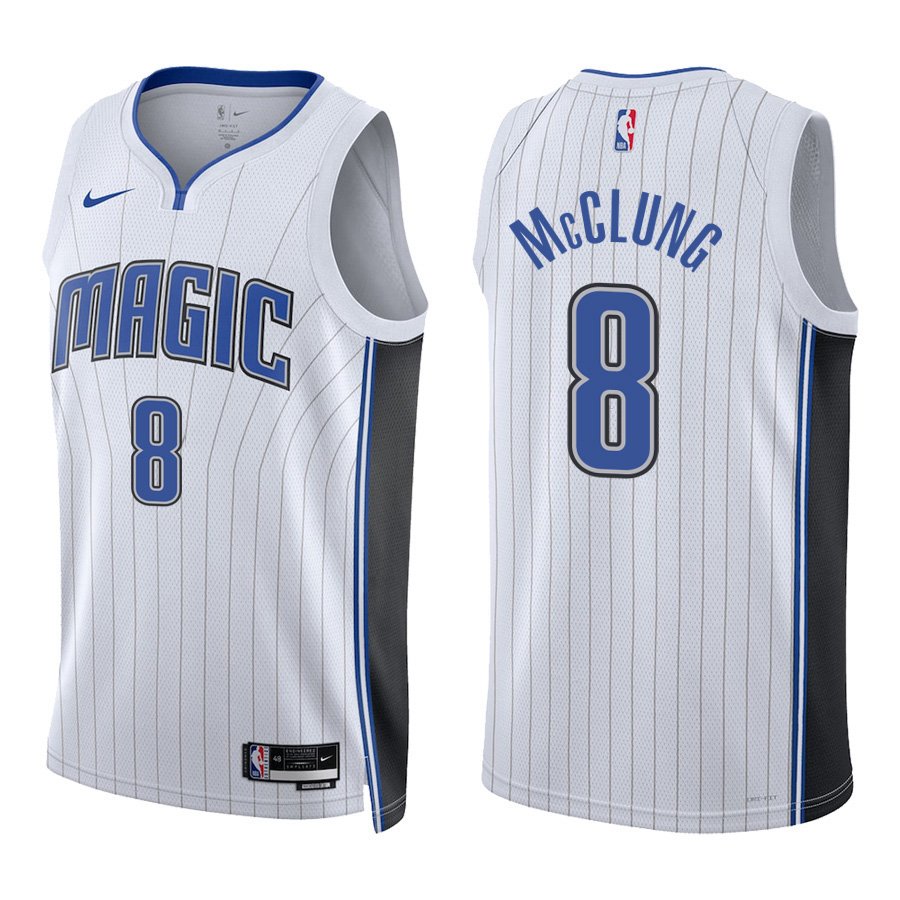 Orlando Magic #8 Mac McClung White Stitched Jersey