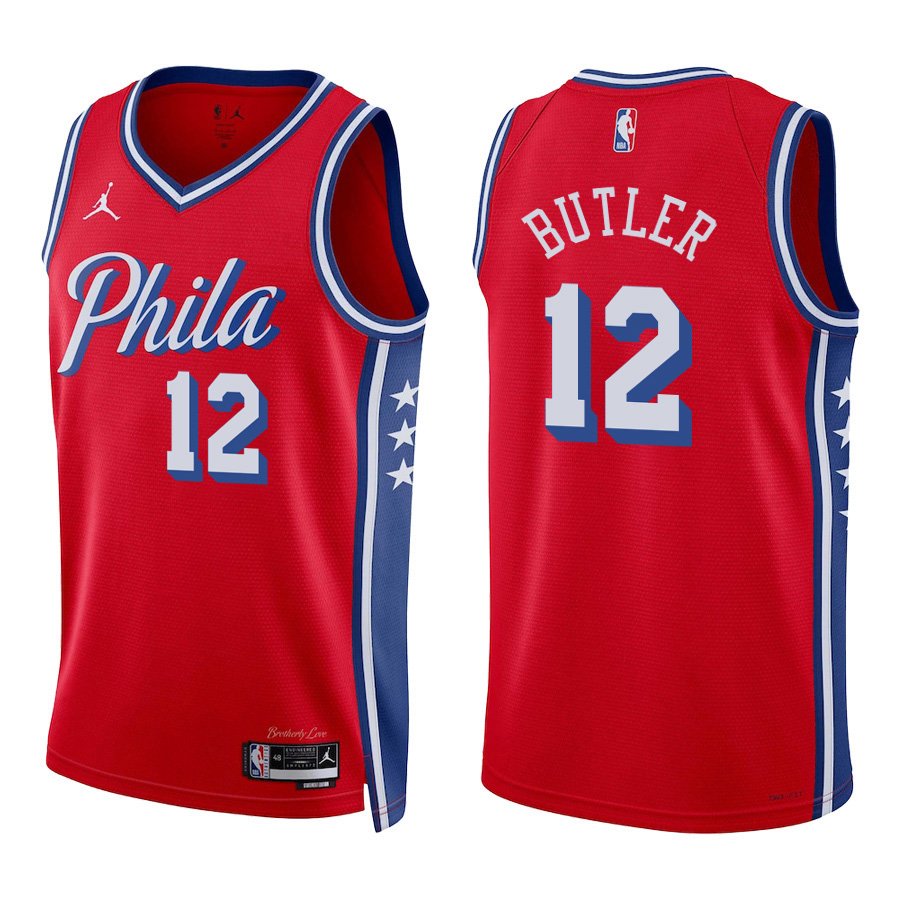 Philadelphia 76ers #12 Jared Butler Red Stitched Jersey