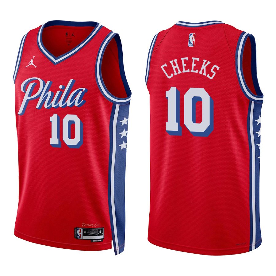 Philadelphia 76ers #10 Maurice Cheeks Red Stitched Jersey