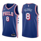 Philadelphia 76ers #8 Paul George Royal Blue Stitched Jersey