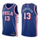 Philadelphia 76ers #13 Wilt Chamberlain Royal Blue Stitched Jersey