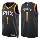Phoenix Suns #1 Devin Booker Black Statement Stitched Jersey