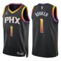 Phoenix Suns #1 Devin Booker Black Statement Stitched Jersey