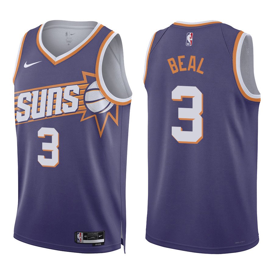 Phoenix Suns #3 Bradley Beal Purple New Stitched Jersey