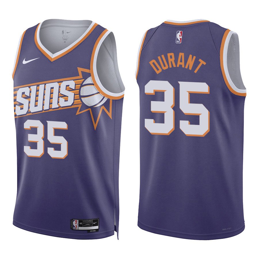Phoenix Suns #35 Kevin Durant Purple New Stitched Jersey