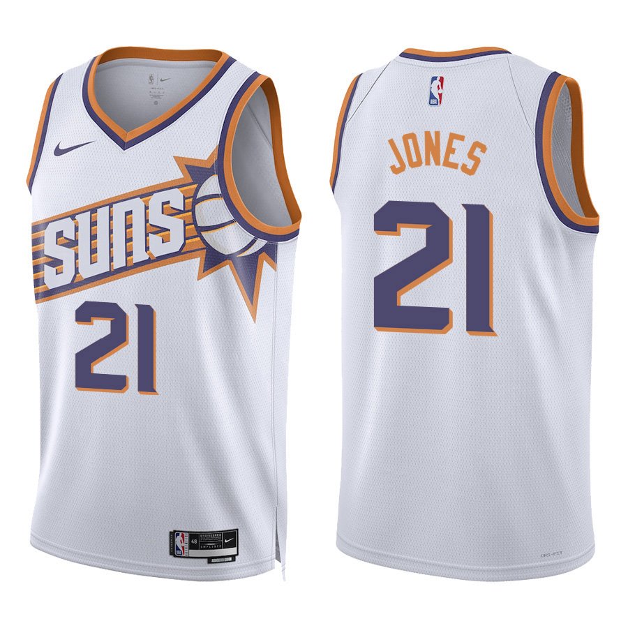 Phoenix Suns #21 Tyus Jones White New Stitched Jersey
