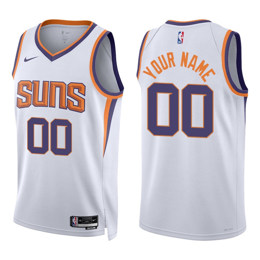 Phoenix Suns #00 Custom Name And Number White Stitched Jersey
