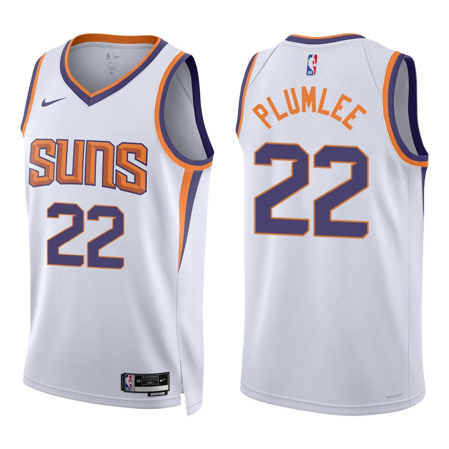 Phoenix Suns #22 Mason Plumlee White Stitched Jersey